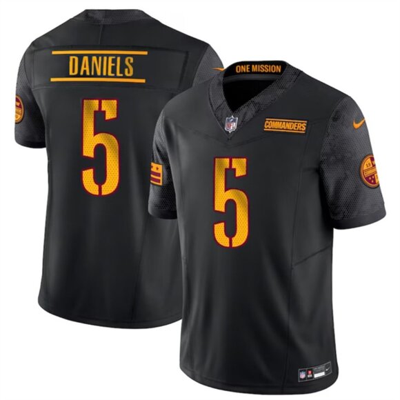 Mens Youths Kids Womens Jayden Daniels Black Vapor Stitched Jersey